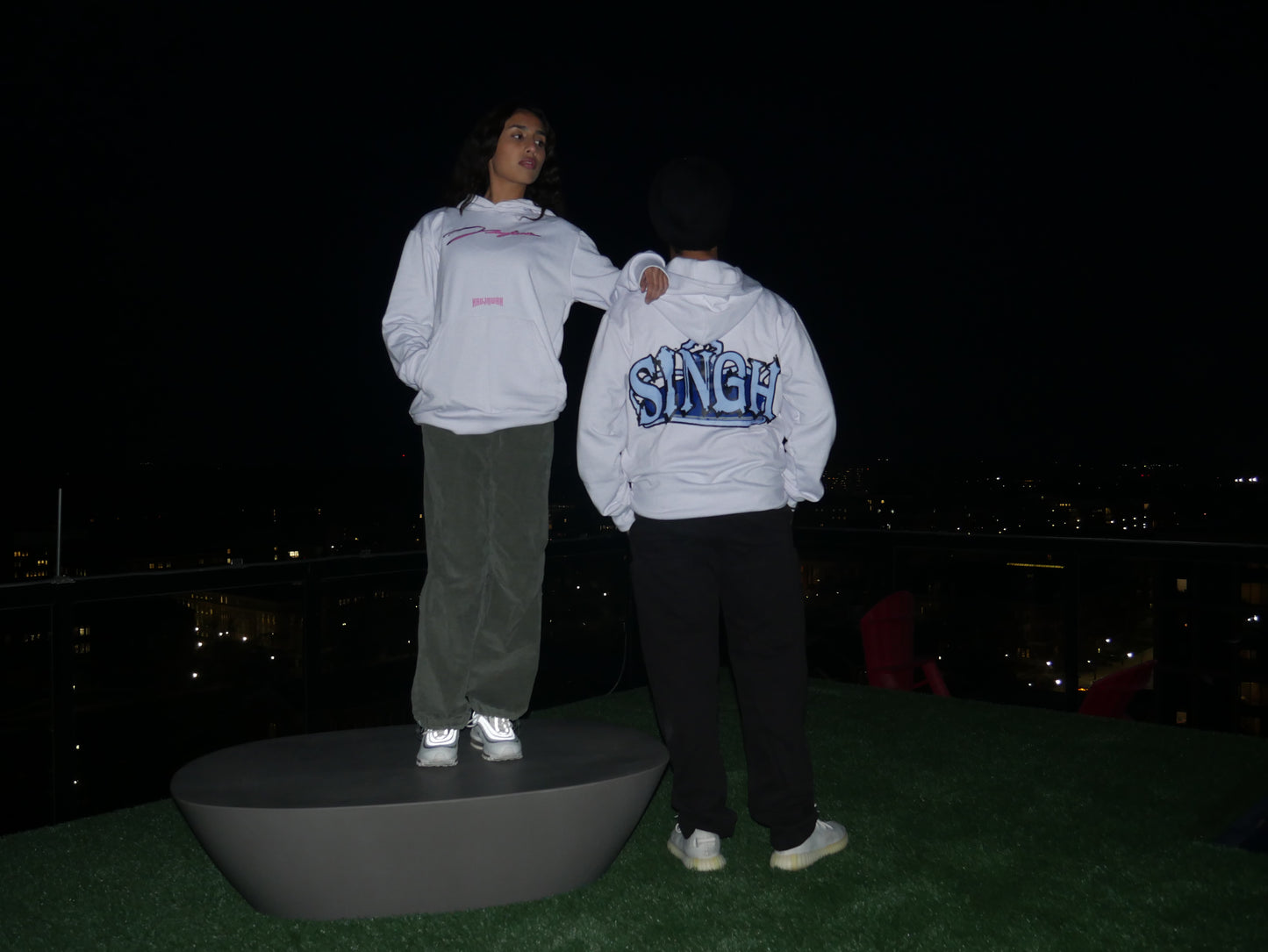 Naujawan 'Singh' White Hoodie