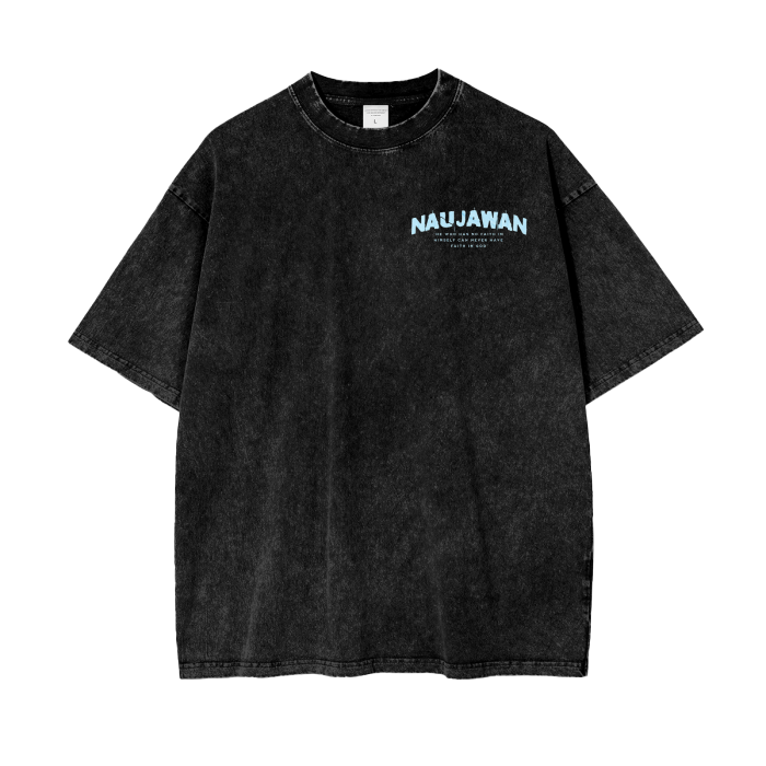 Naujawan 'Baba Deep Singh Ji' Acid Wash Tee
